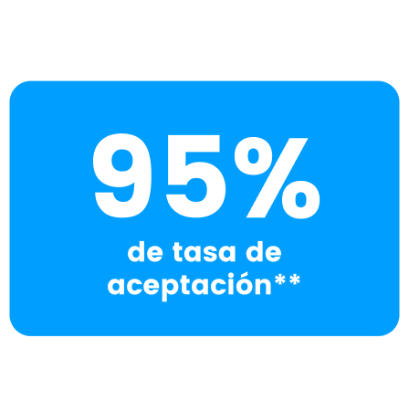 95% de tasa de aceptación solución FLOA Pay